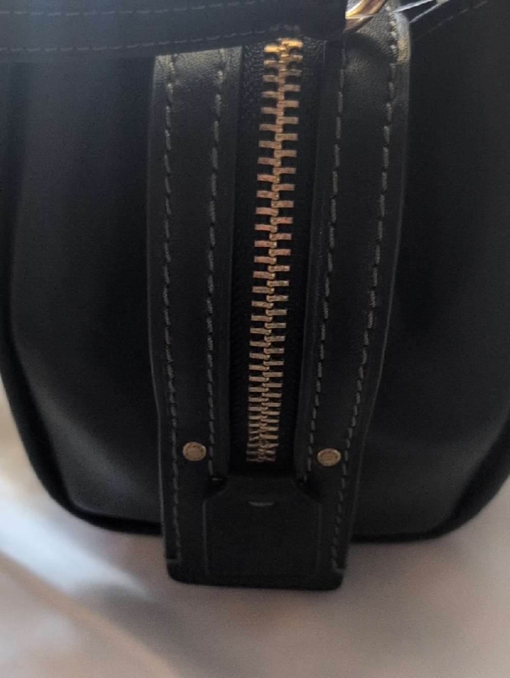 Coach Rogue 34 Black Leather Double-Zip Shoulder Bag with Brass  Hardware NWT - Picture 7 of 12